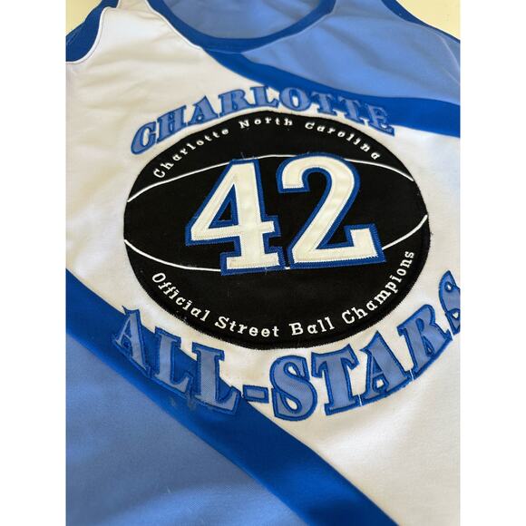 Official Street Ball All Stars Charlotte North Carolina Size 52 #42 JERSEY blue - Picture 8 of 9
